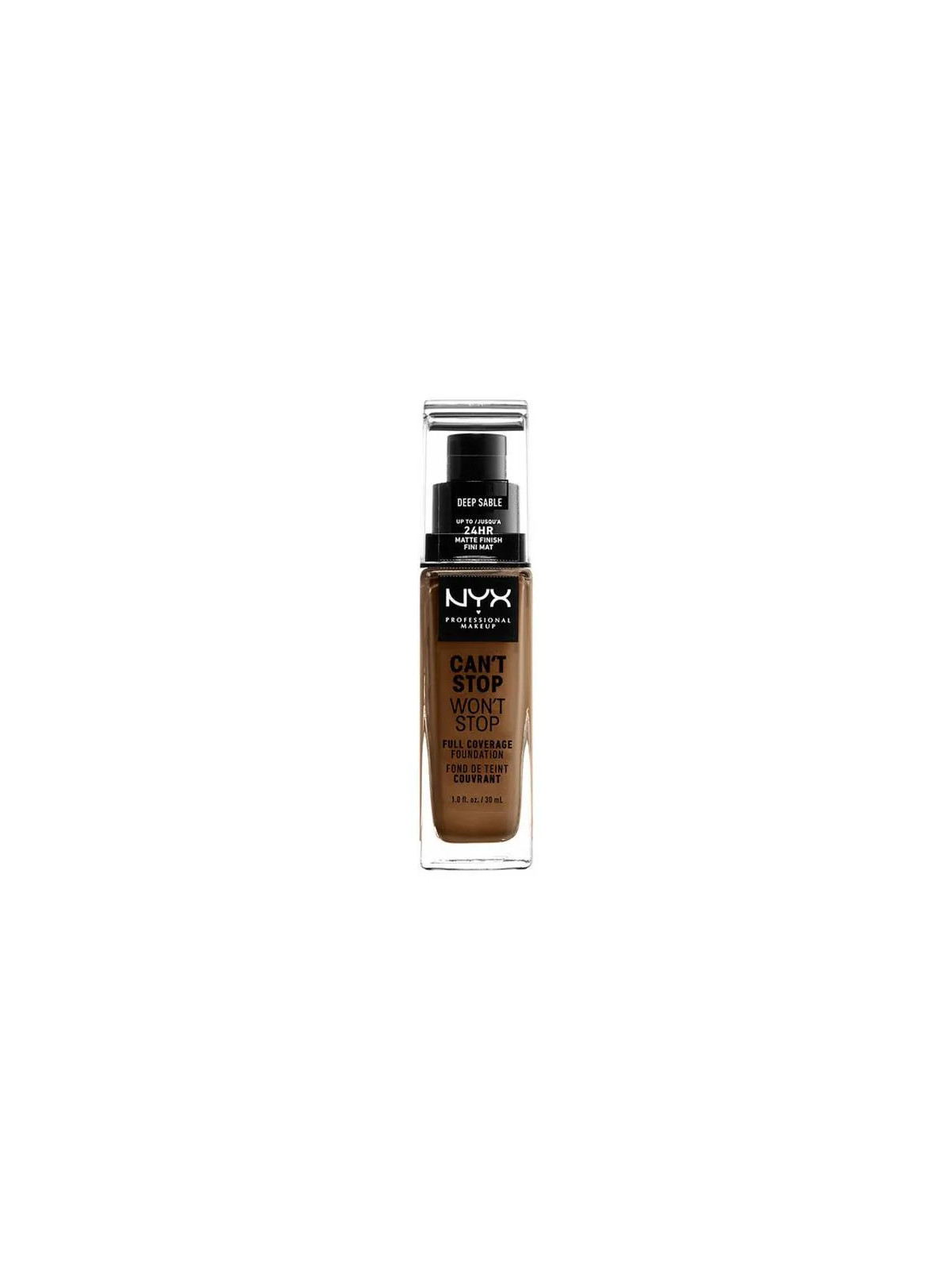 NYX Can't Stop Won't Stop Fond de Teint Couvrant Deep Sable 30ml