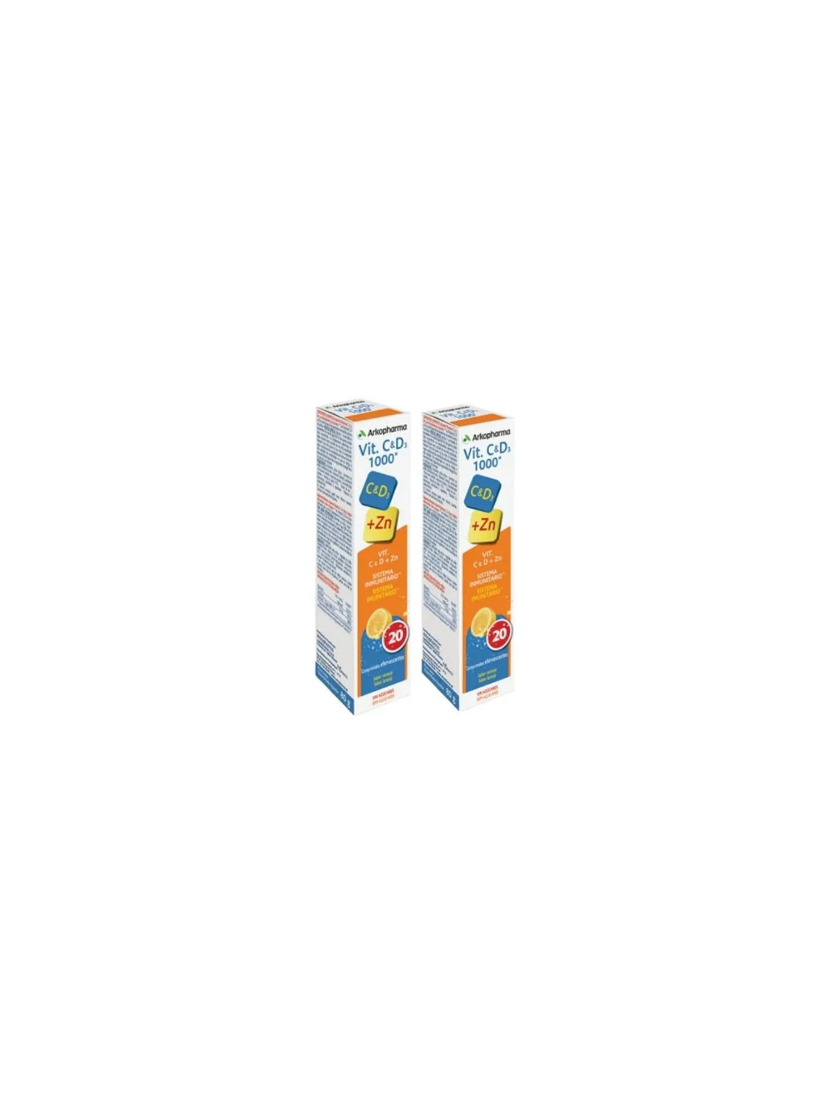Arkopharma Vitamine C et D3 1000mg 2x20 Comprimés Effervescents