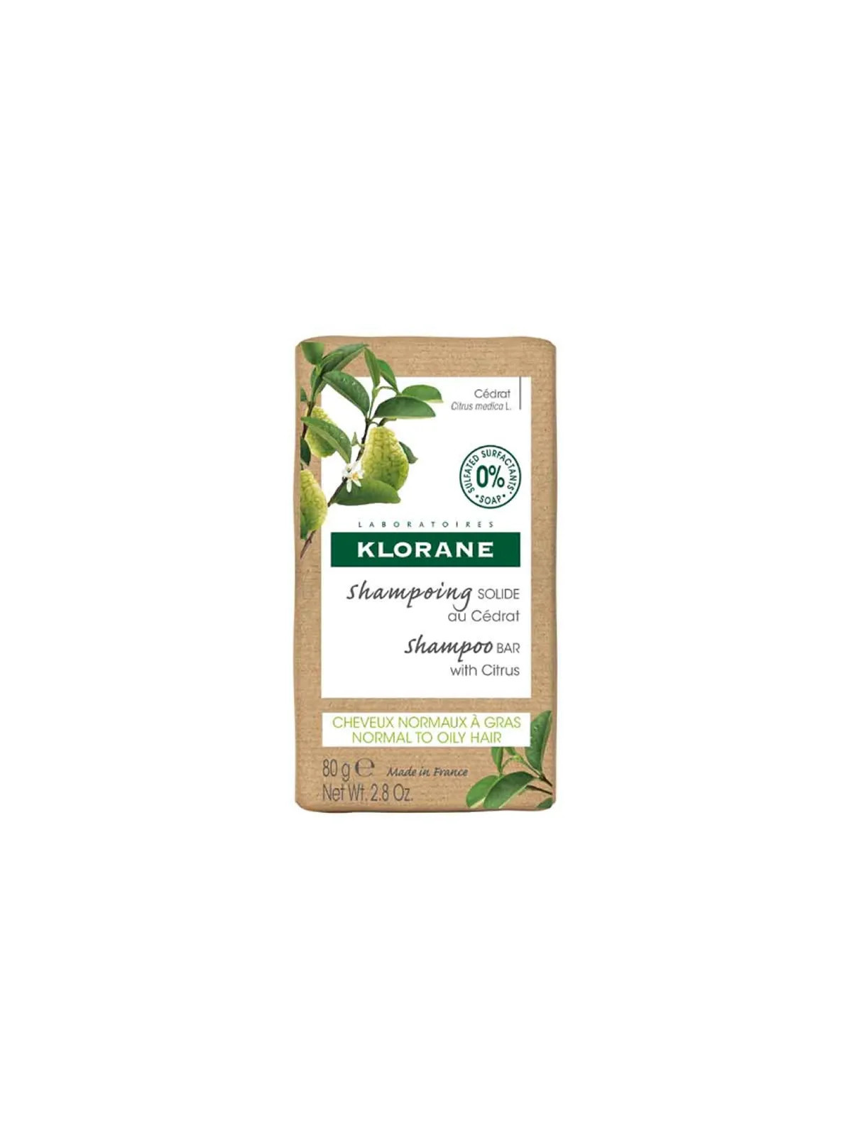Klorane Shampooing Solide à la Citronnelle 80g