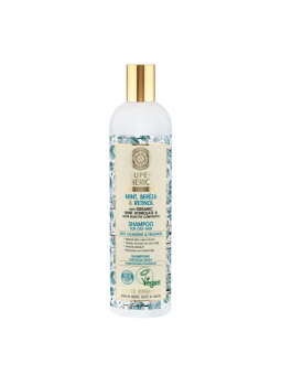 Natura Siberica Menthe Bouleau Rétinol Shampooing Professionnel Cheveux Gras 400ml