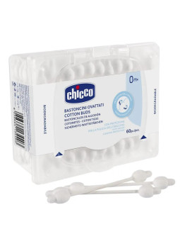 Chicco Coton-Tiges avec Protection pour le Tympan 60 Unités