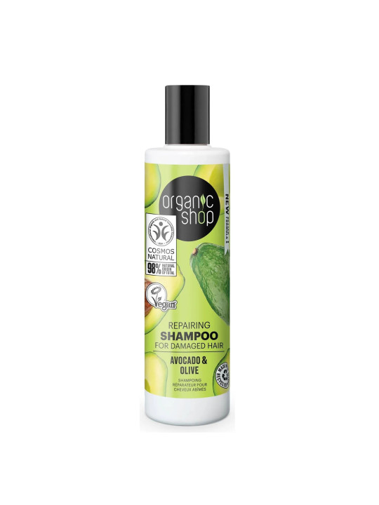 Organic Shop Avocado Repairing Shampooing Cheveux Abîmés 280ml