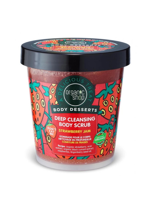 Organic Shop Body Desserts Exfoliant Nettoyant en Profondeur Fraise 450ml