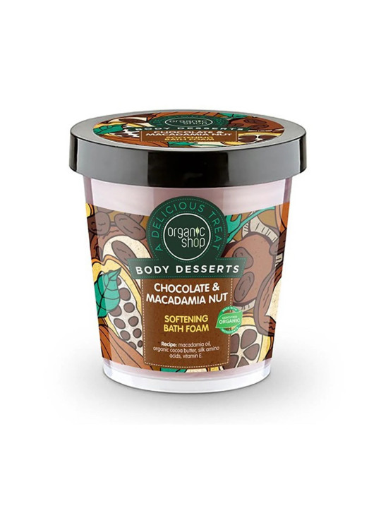 Organic Shop Body Desserts Mousse de Bain Chocolat Macadamia 450ml