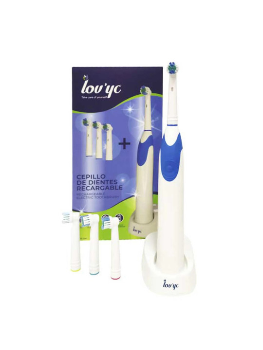 Lovyc Brosse à Dents Électrique Rechargeable avec 4 Têtes